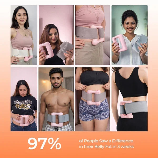Smart Fat Burning EMS Waist Trainer Belt – Rechargeable Abdominal Muscle Stimulator