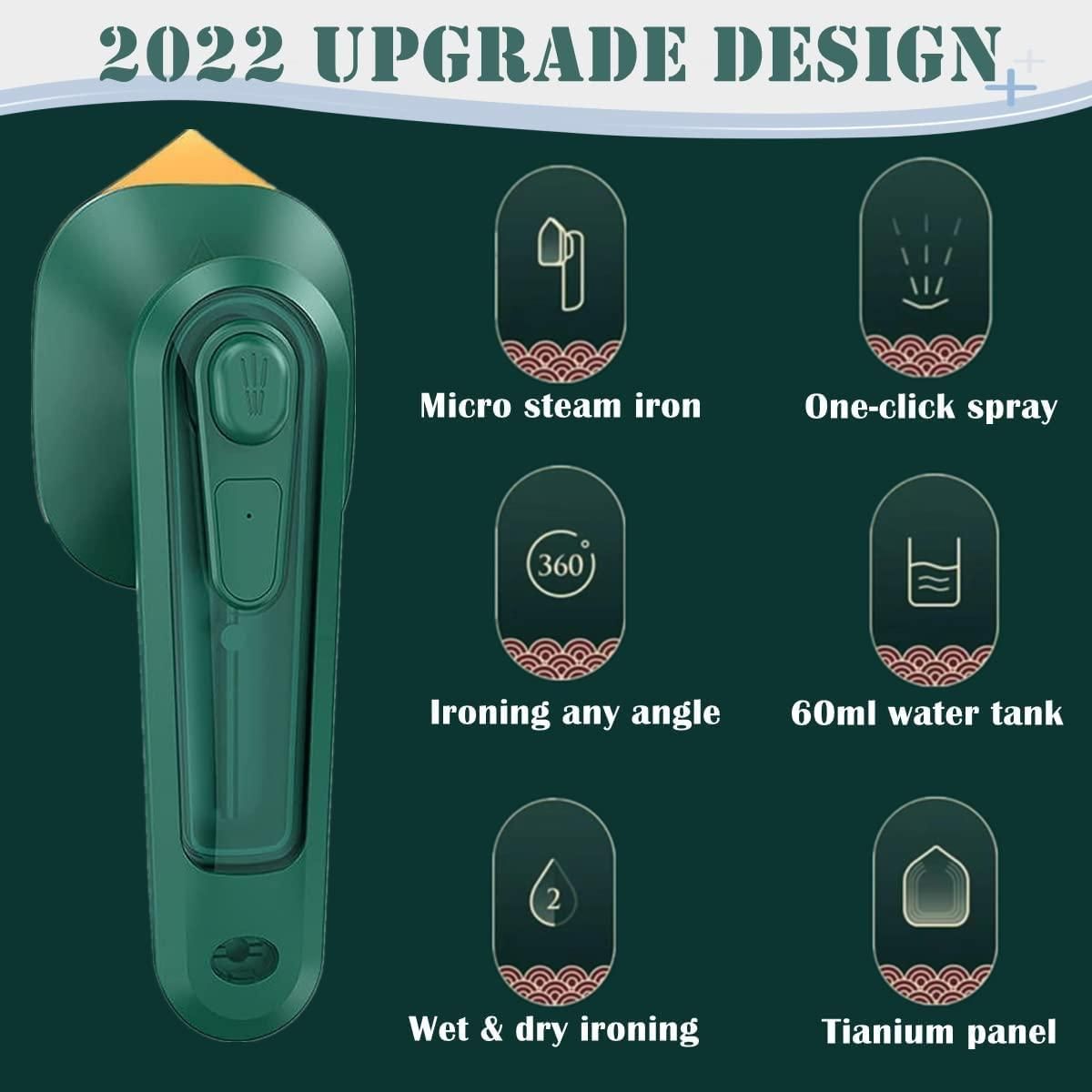 Portable Mini Handheld Garment Steamer & Iron (Dry & Wet Use)
