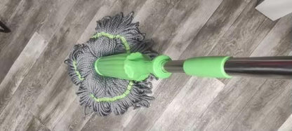Self-Twisting Water Rotating Mop – 360° Microfiber Floor Cleaning Mop