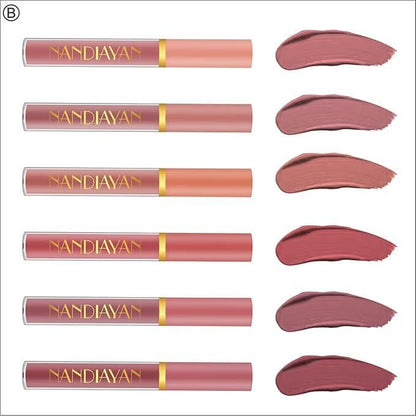 NANDIAYAN Luxe Matte Metallic Liquid Lipstick Set (Pack of 6)