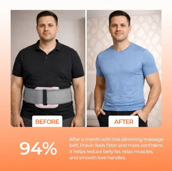 Smart Fat Burning EMS Waist Trainer Belt – Rechargeable Abdominal Muscle Stimulator
