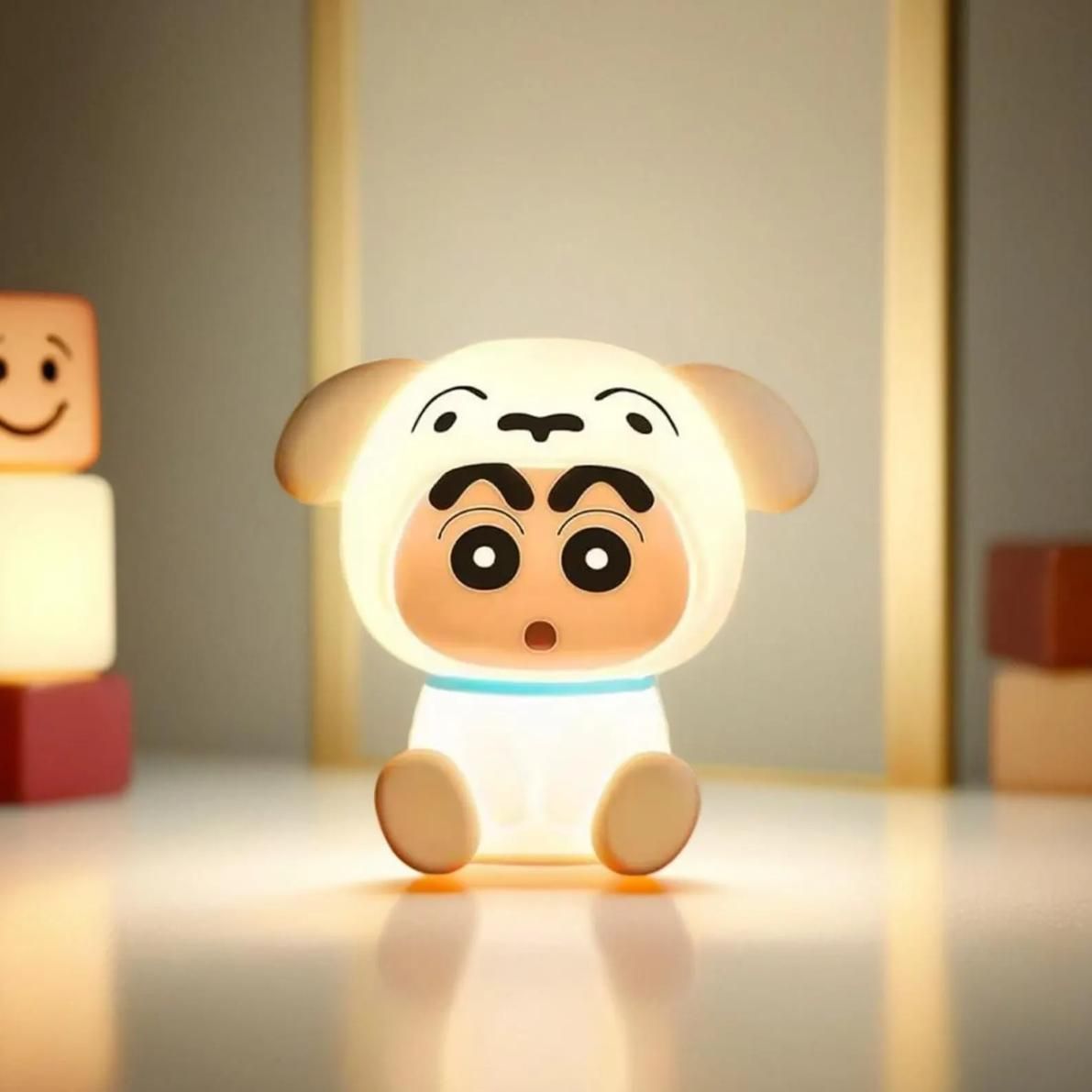 Shin-chan Shiro LED Night Light – Cute Silicone Lamp