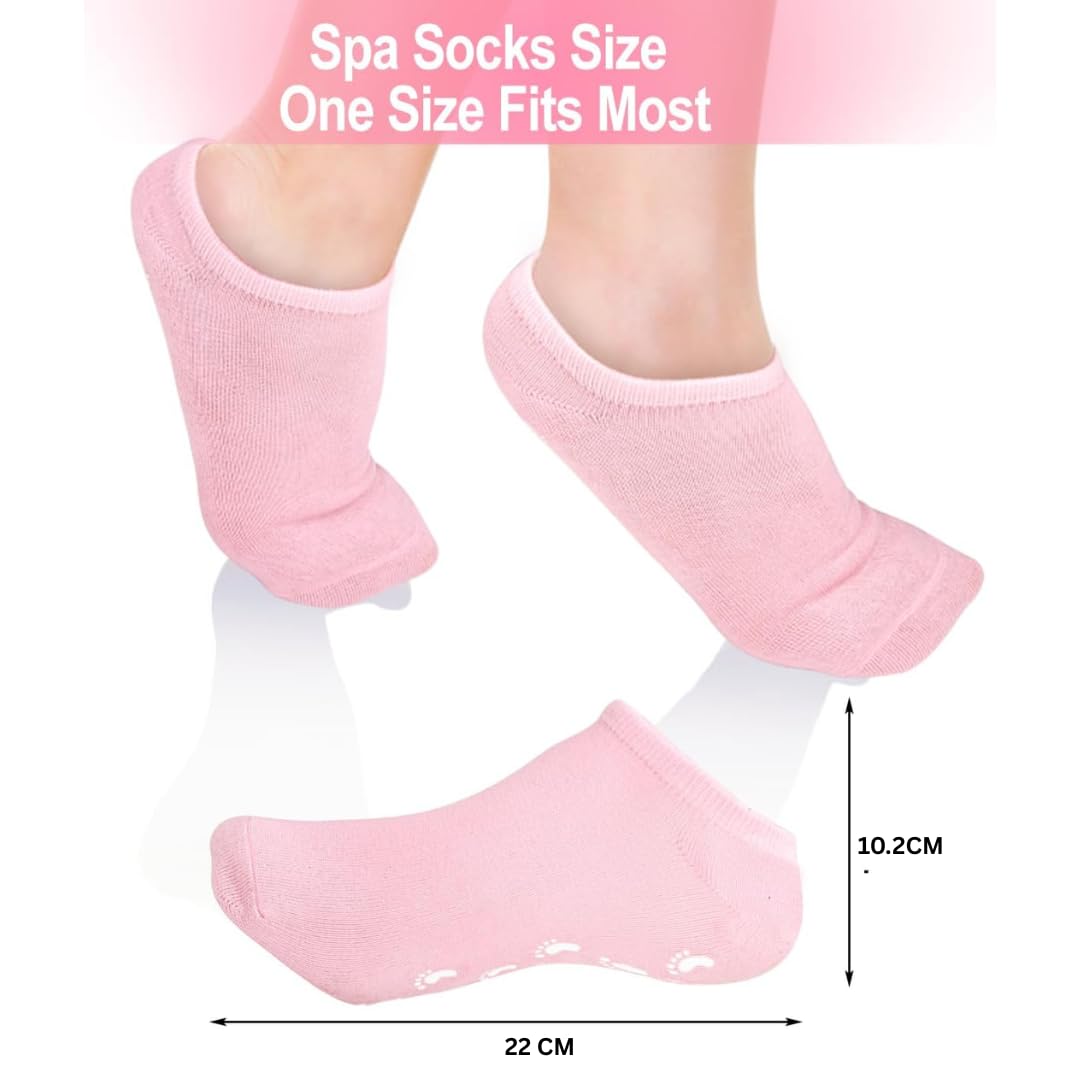 Foot Spa Silicone Pedicure Socks – Moisturizing Heel Repair Gel Socks