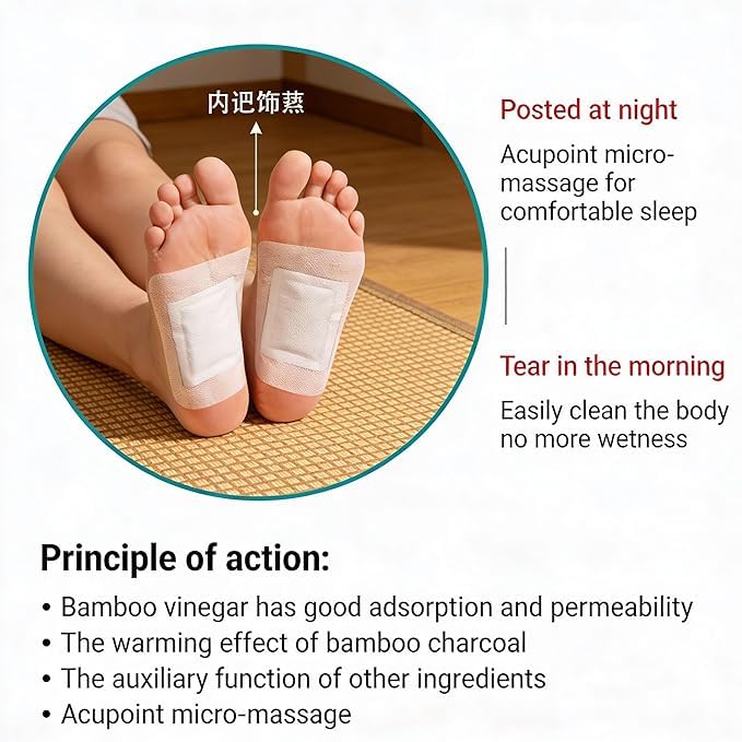 Herbal Detox Foot Patch – Overnight Wellness Relaxation Pads (Pack Of 20)