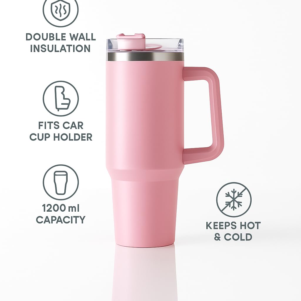 Premium Stainless Steel Vacuum Insulated Tumbler – 1200 ML