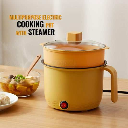 Multipurpose Electric Cooker with Steamer – 1.8L (2-in-1 Cook & Steam)