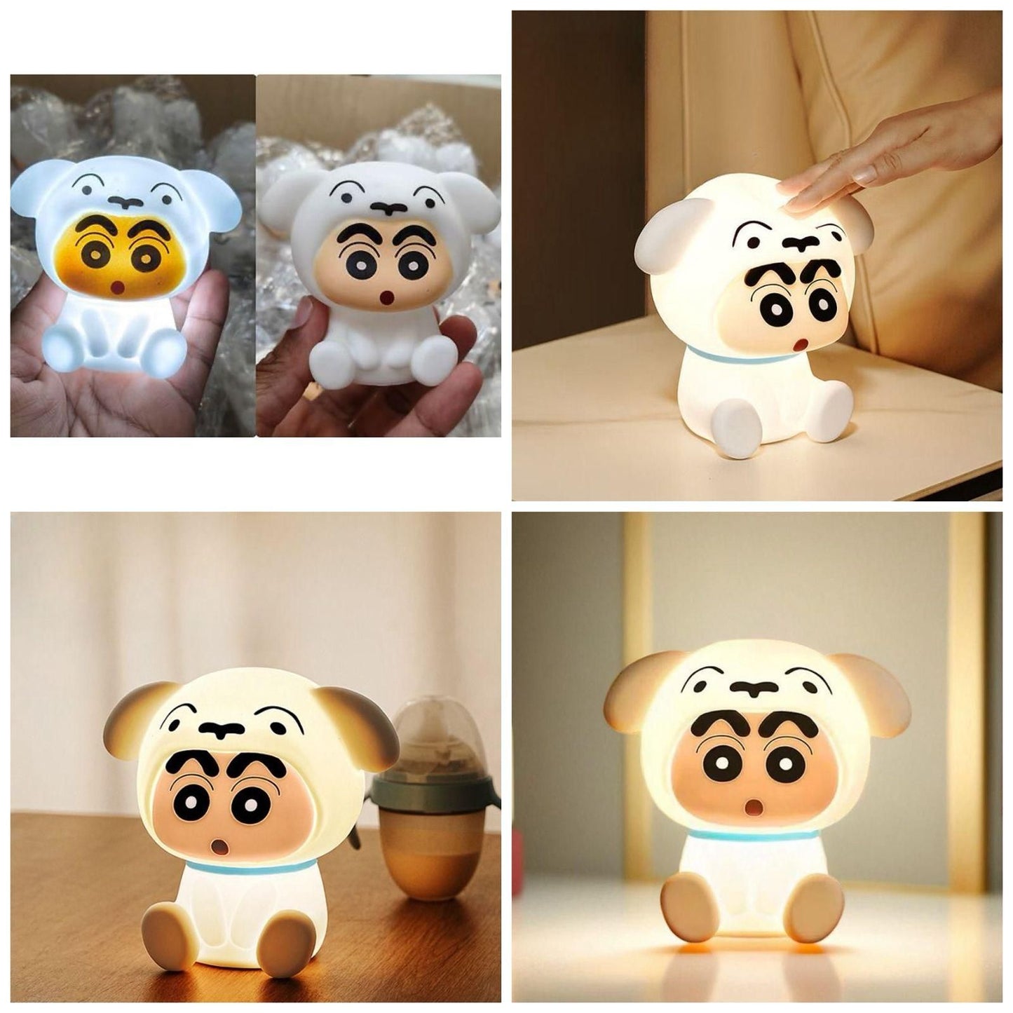 Shin-chan Shiro LED Night Light – Cute Silicone Lamp