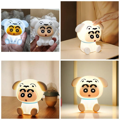 Shin-chan Shiro LED Night Light – Cute Silicone Lamp
