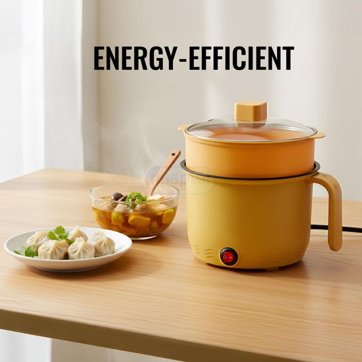 Multipurpose Electric Cooker with Steamer – 1.8L (2-in-1 Cook & Steam)