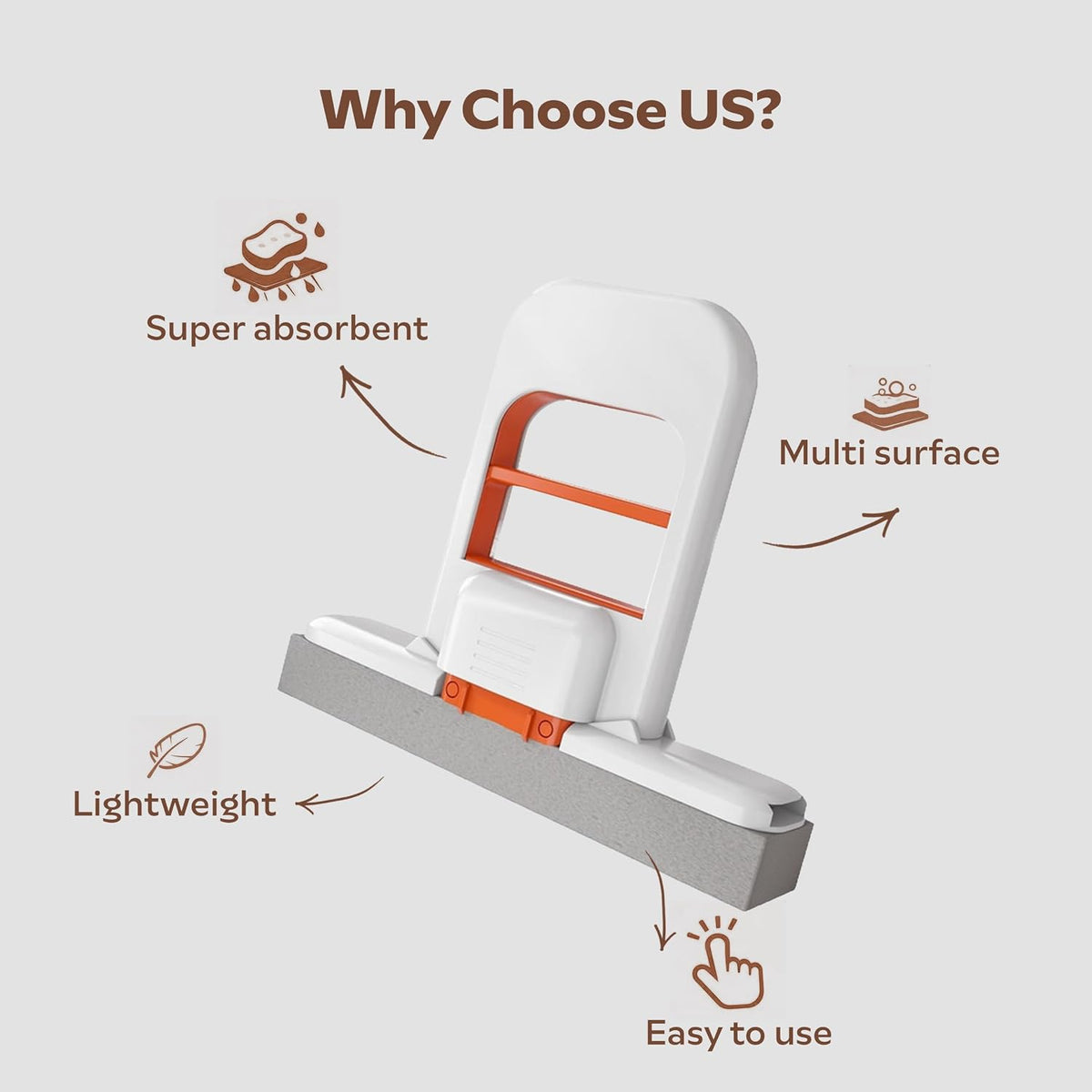 Mini Foldable Self-Squeeze Sponge Mop for Kitchen