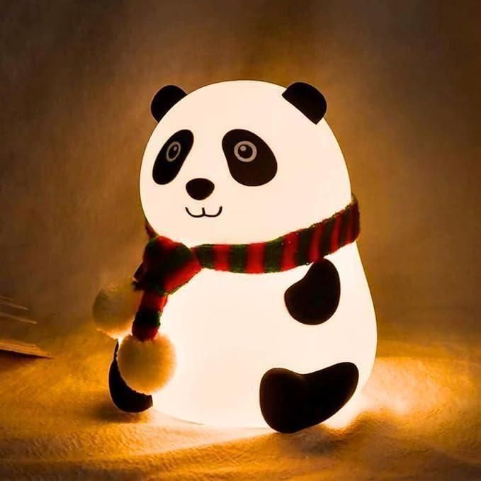 Cute Panda Touch Silicone Night Lamp – 7 Color LED (Rechargeable)