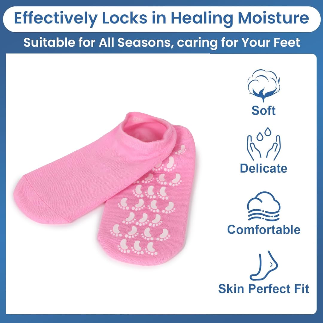 Foot Spa Silicone Pedicure Socks – Moisturizing Heel Repair Gel Socks