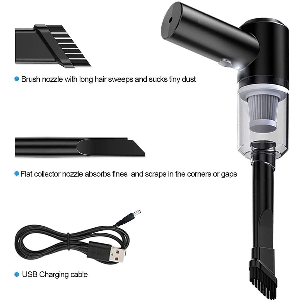 3-in-1 Wireless Mini Vacuum Cleaner – Portable Vacuum & Air Blower for Car & Home