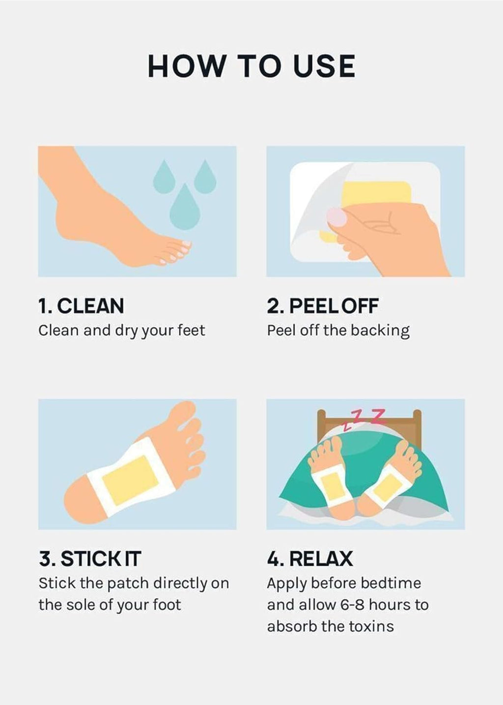 Herbal Detox Foot Patch – Overnight Wellness Relaxation Pads