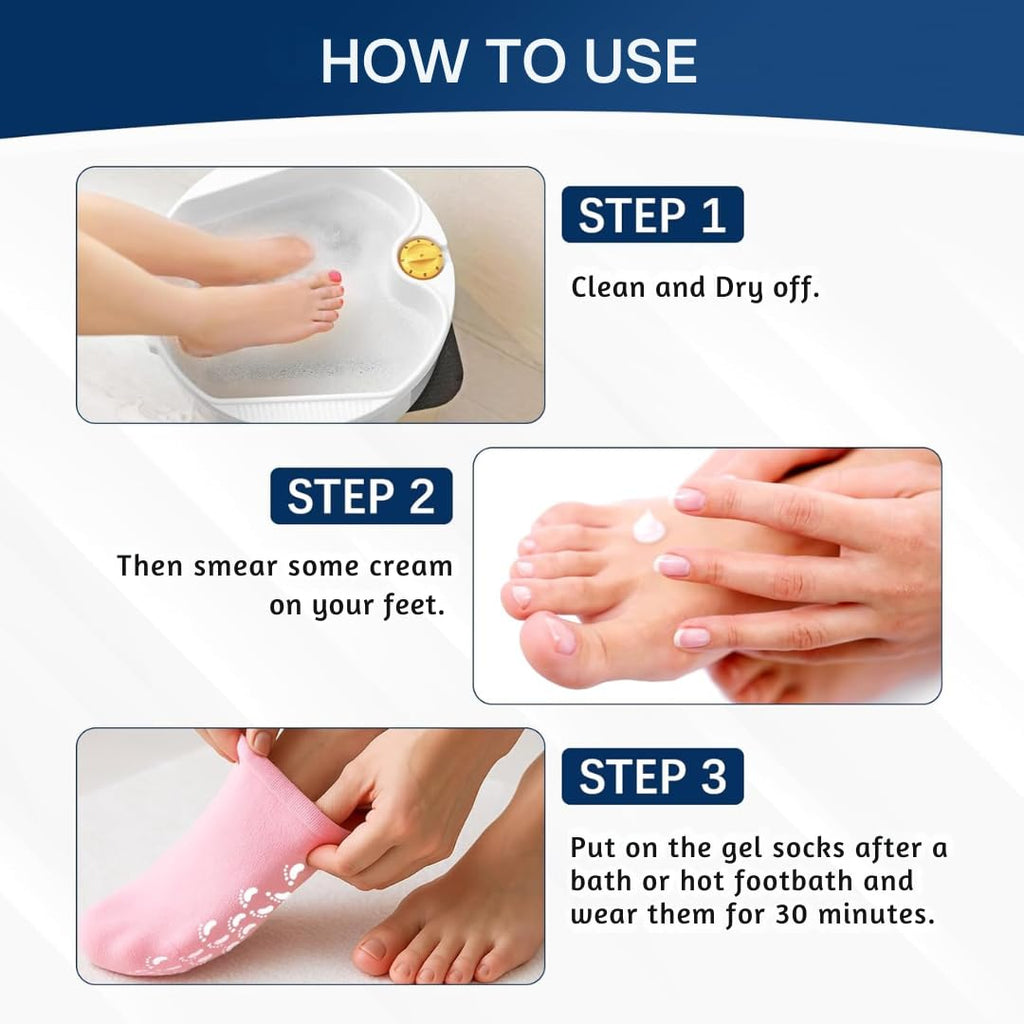 Foot Spa Silicone Pedicure Socks – Moisturizing Heel Repair Gel Socks