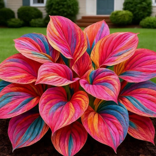 Rainbow Hosta Bliss – Multicolor Ornamental Seeds with Free Growth Serum