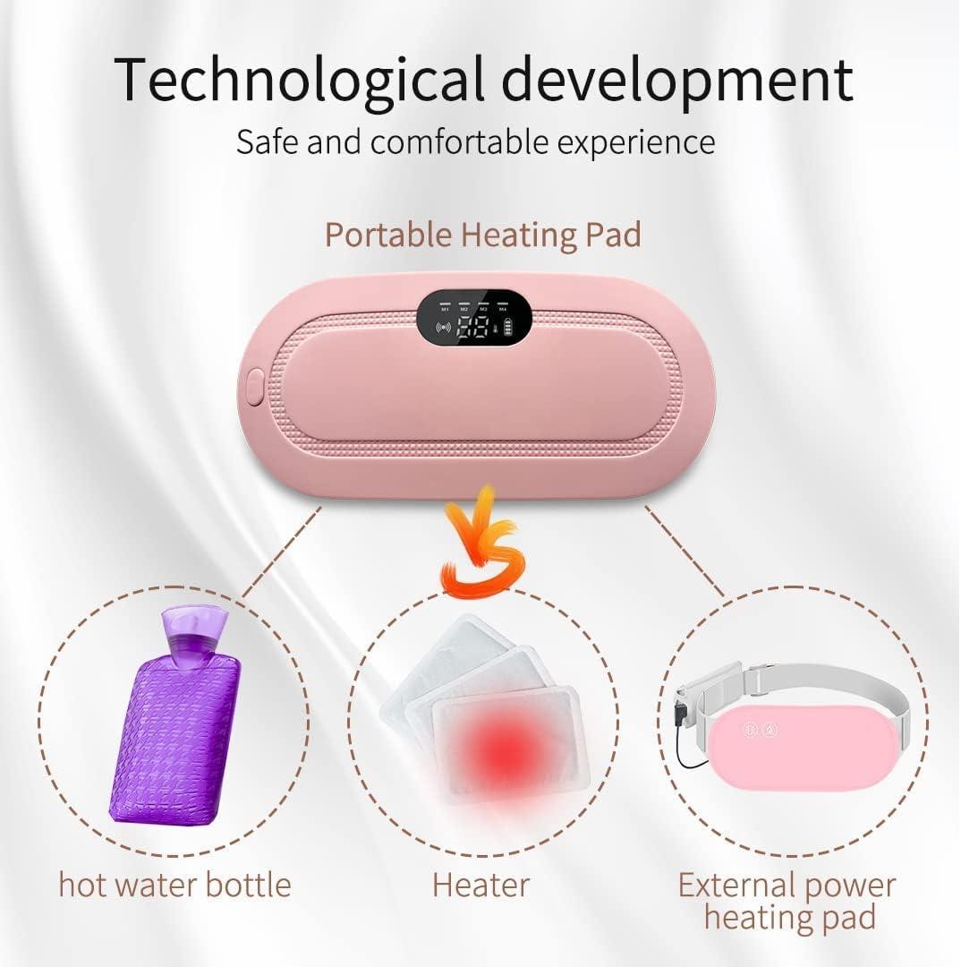 WarmEase Pro Portable Cordless Menstrual Heating Pad - Period Cramp Massager
