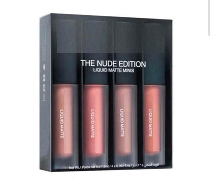Luxe Nude & Red Affair – Liquid Matte Lipstick Set of 4