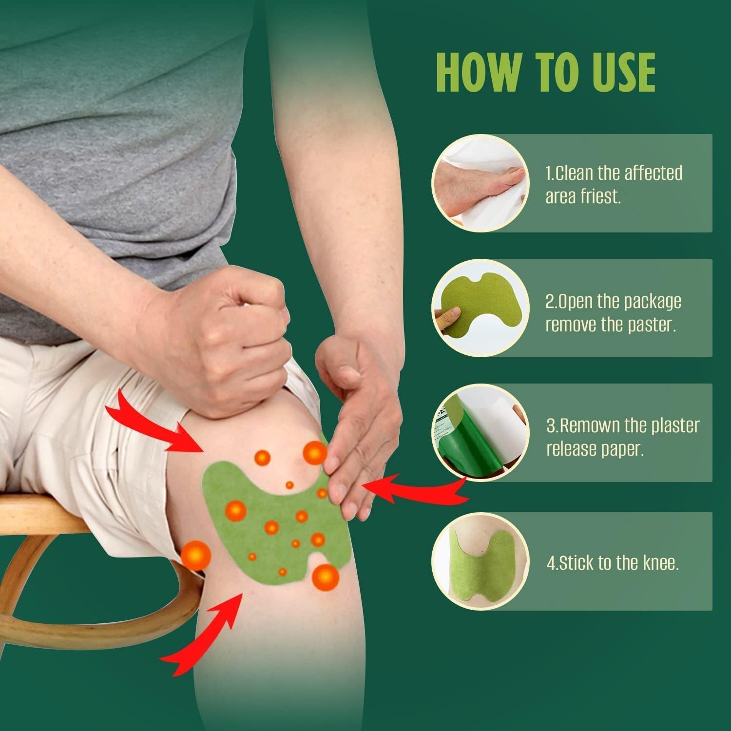 Herbal Knee Pain Relief Patches Arthritis Inflammation Patch Sticker