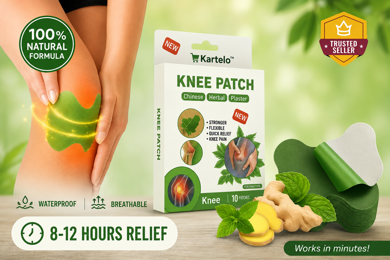 Herbal Knee & Joint Pain Relief Patches