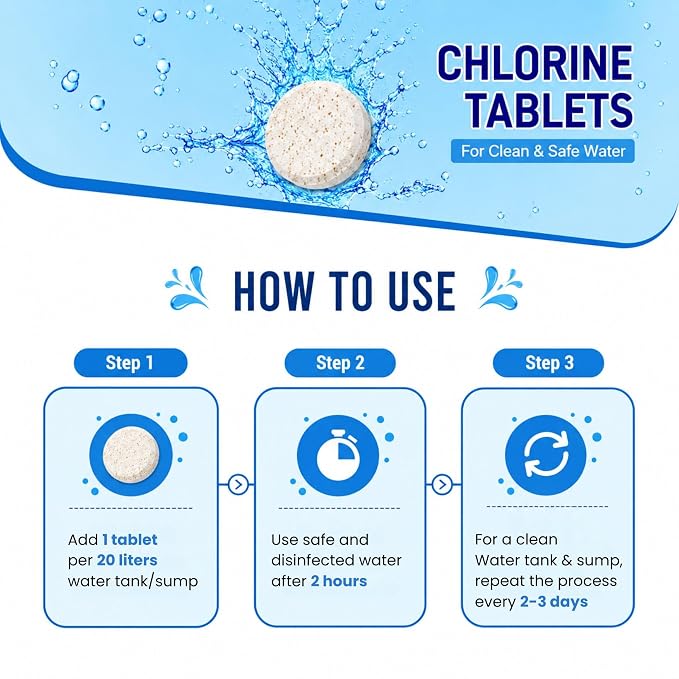 Water Tank Purification Tablets (One Tablet - 1000 Litres - Pure Water)