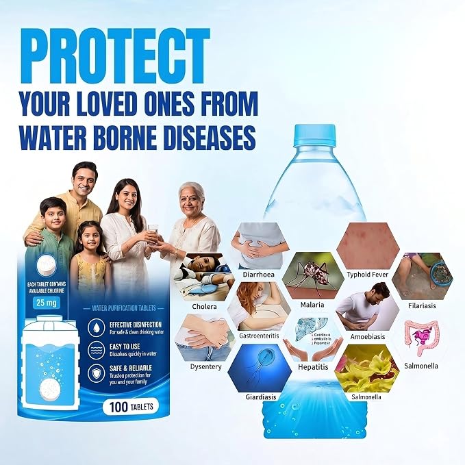 Water Tank Purification Tablets (One Tablet - 1000 Litres - Pure Water)