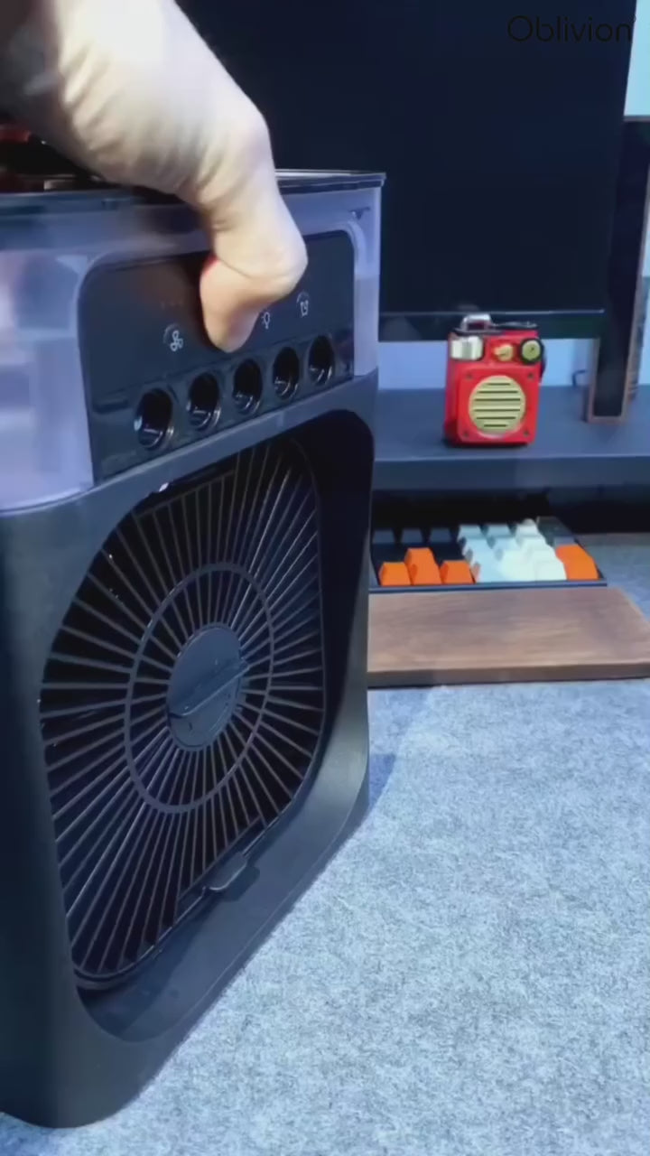 Portable Air Conditioner Fan 7 Color Changing Light (Big 1 Pc)